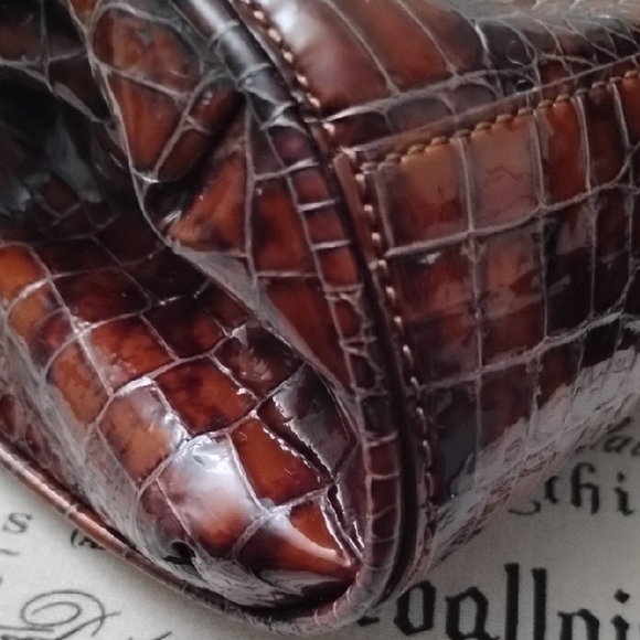 Monsac Crocodile-Embossed Bag - Picture 13 of 16